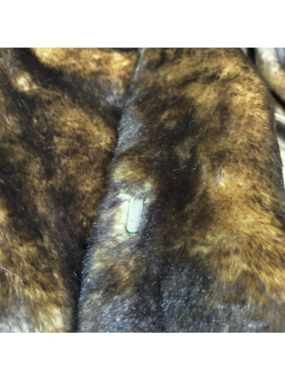 Jones New York Lux Brown Faux Fur Coat Hook Closure Hooded Coat Women's Size 1X - Picture 14 of 16